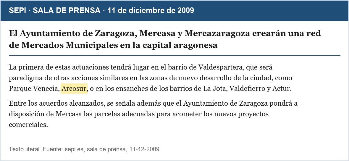 Nota de prensa de SEPI de 11 de diciembre de 2009