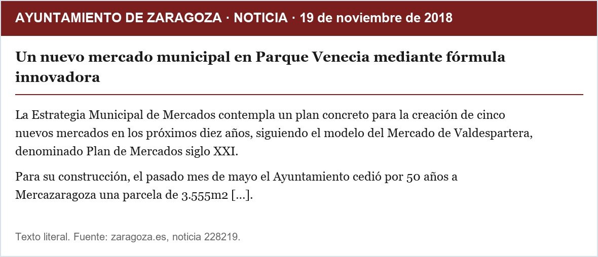 Noticia municipal de 19 de noviembre de 2018