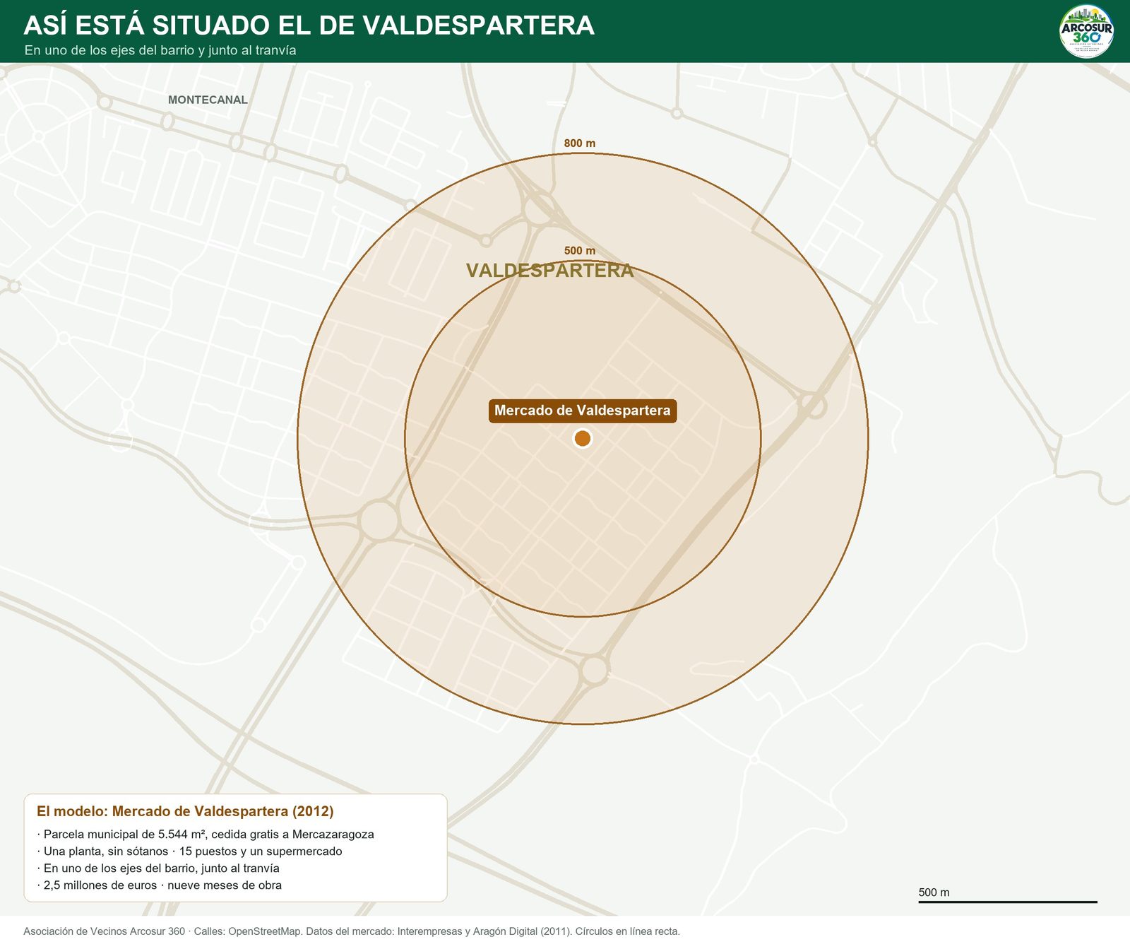 Mapa de situación del Mercado de Valdespartera