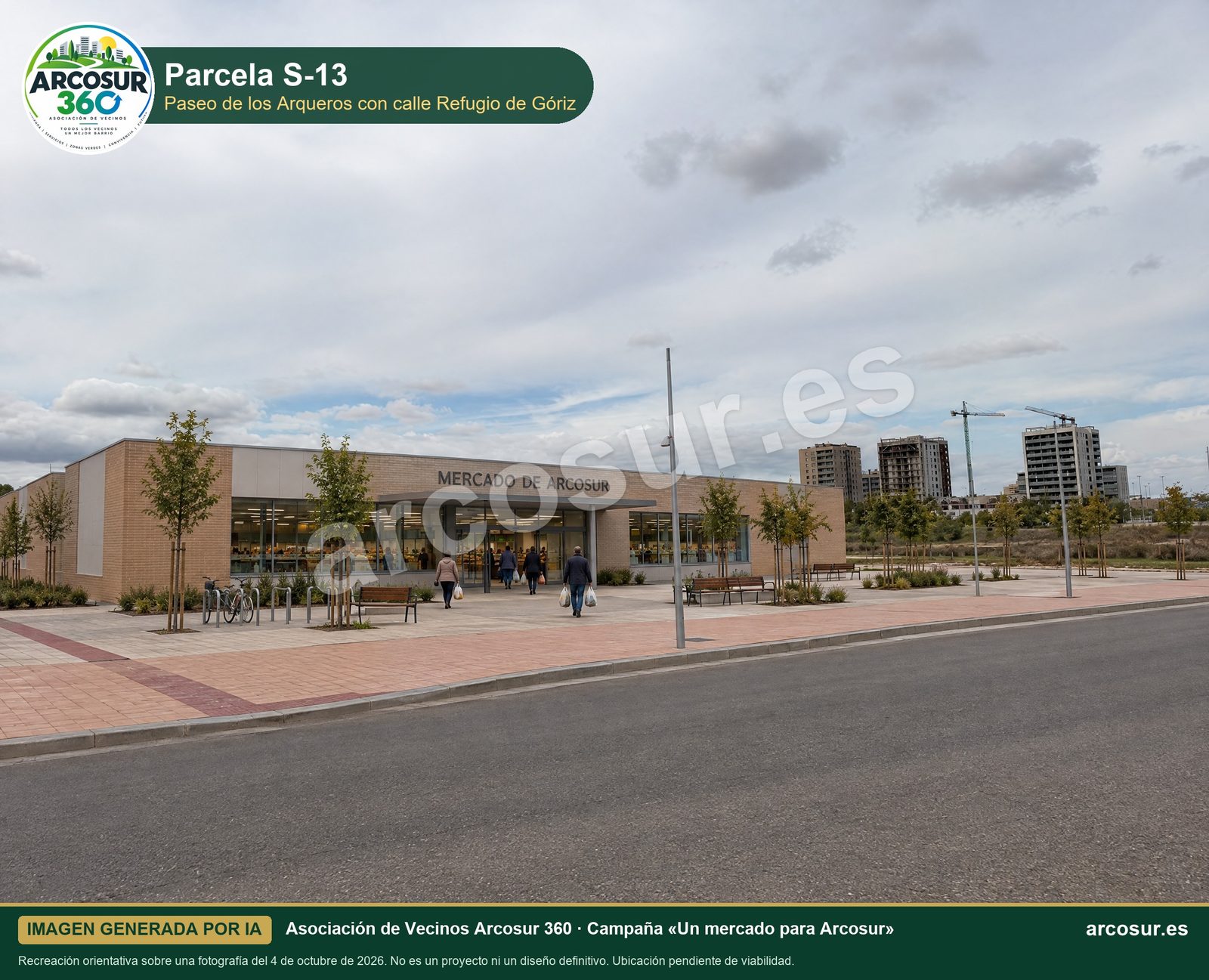 Recreación de un mercado de barrio en la parcela S-13