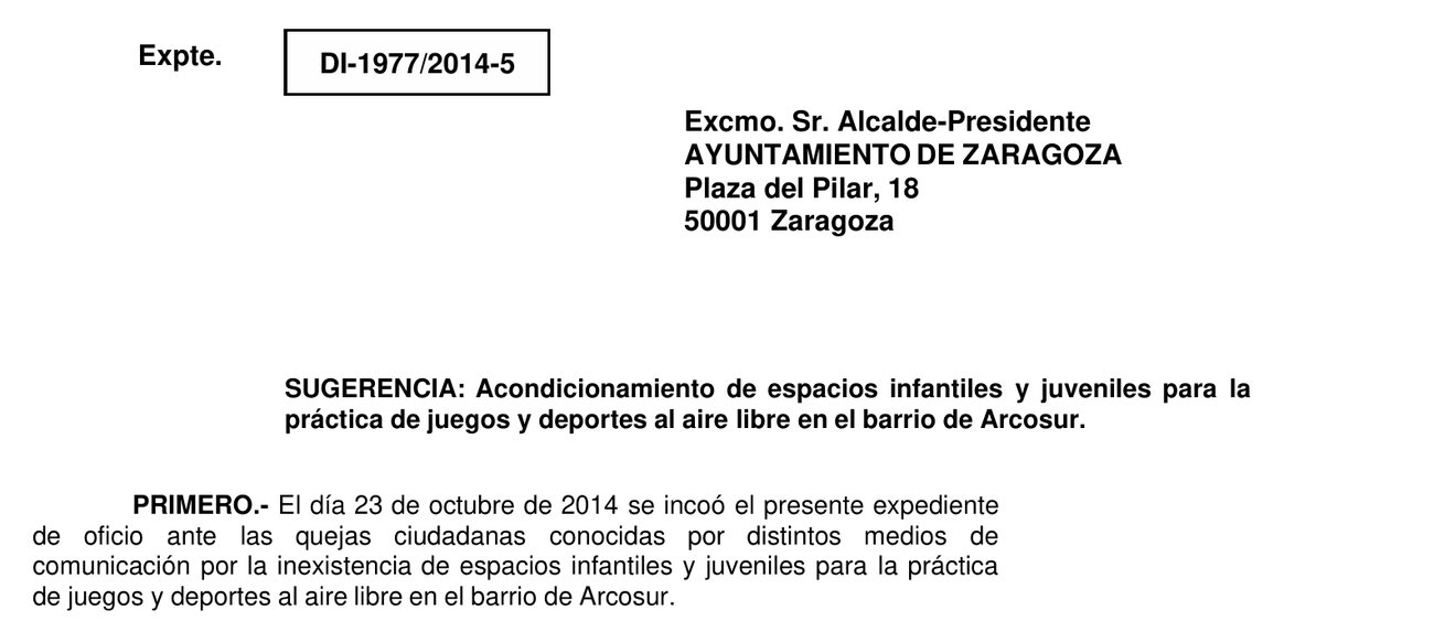 Documento 1 · Justicia de Aragón, expediente DI-1977/2014-5
