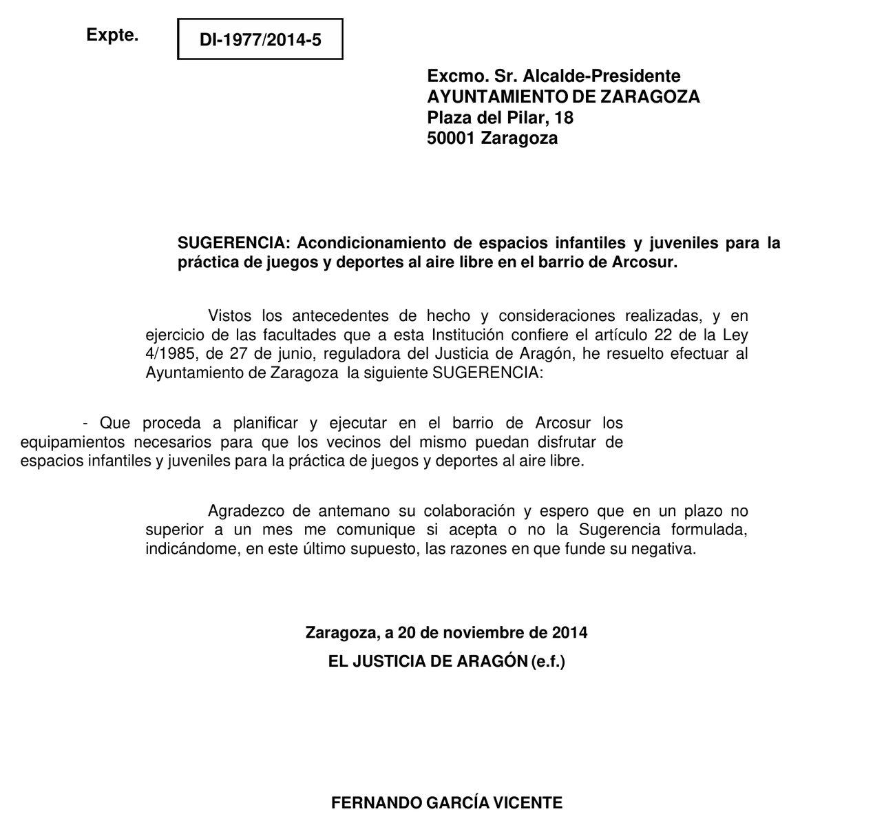 Documento 3 · La resolución, con fecha y firma