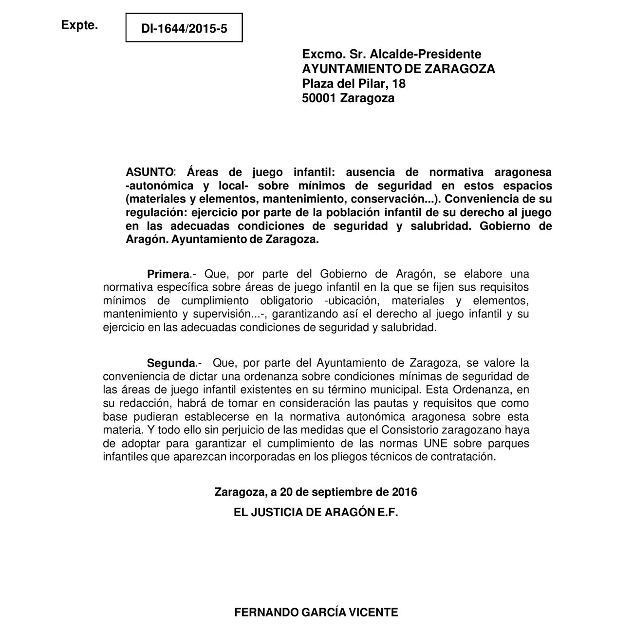 Documento 10 · Las dos Sugerencias de 2016