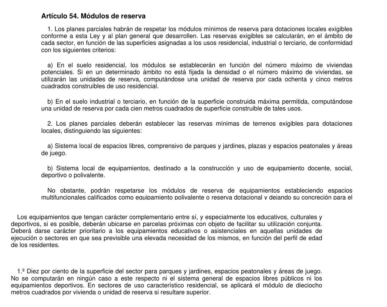 Documento 7 · Ley de Urbanismo de Aragón, artículo 54