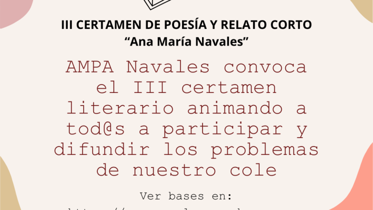 III CERTAMEN POESÍA Y RELATO CORTO “Ana María Navales”